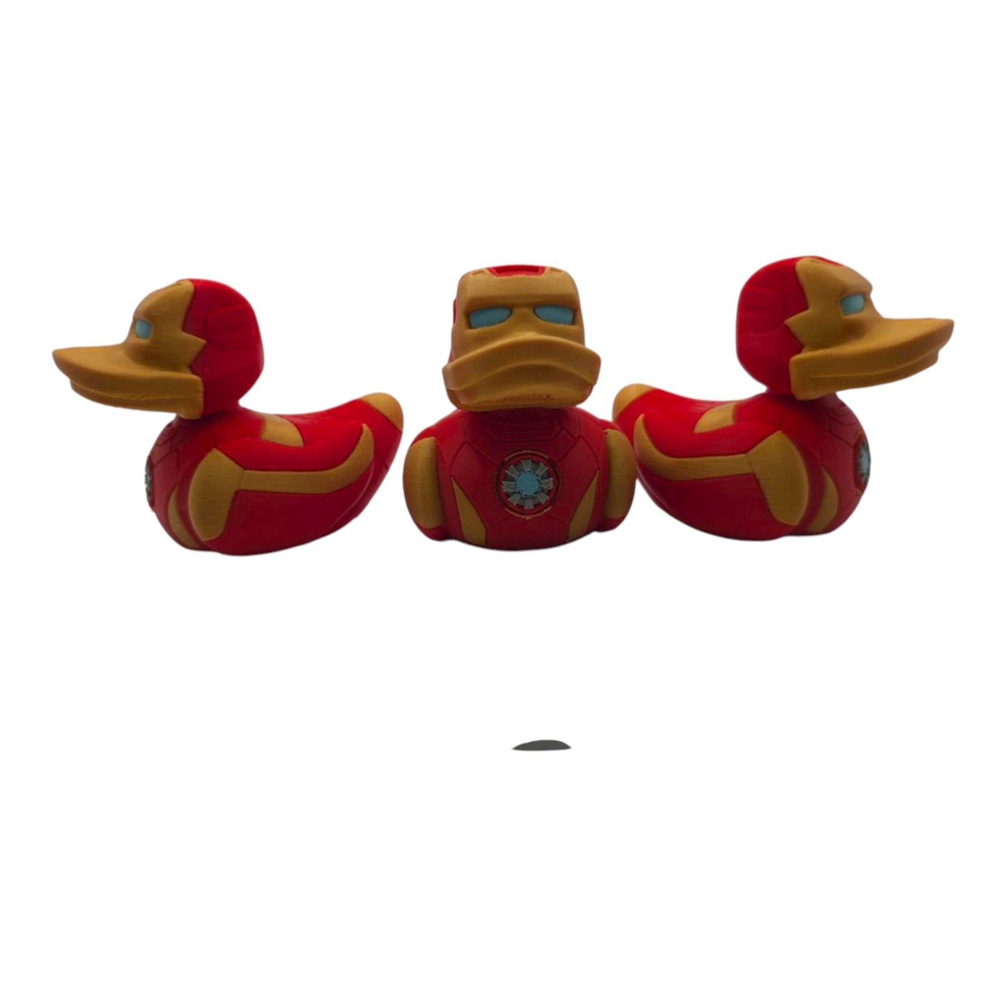 Iron Man Inspired Duck 3D Printed Collectible Figure Marvel Fan Unique Desk Toy Office Display Shelf Statue Avenger - JM Designs