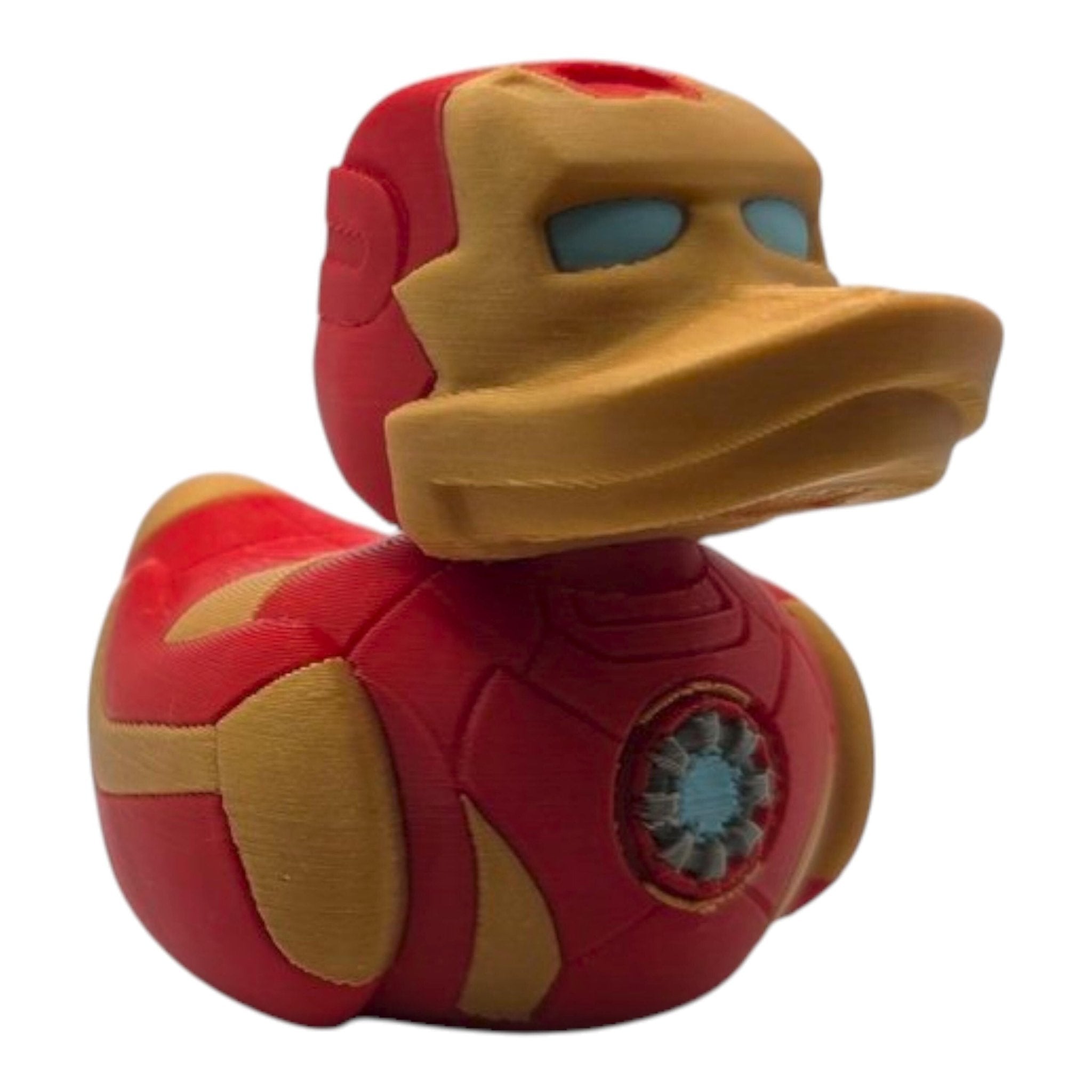 Iron Man Inspired Duck 3D Printed Collectible Figure Marvel Fan Unique Desk Toy Office Display Shelf Statue Avenger - JM Designs