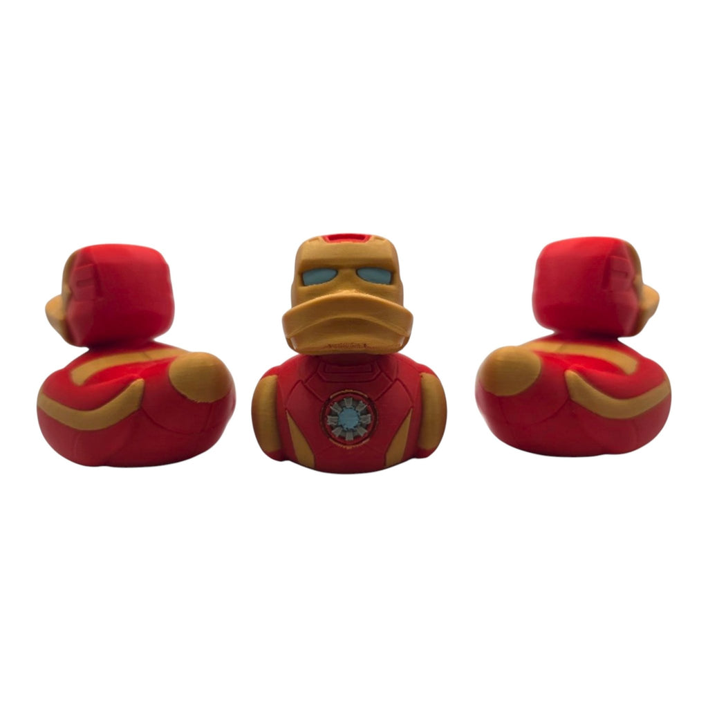 Iron Man Inspired Duck 3D Printed Collectible Figure Marvel Fan Unique Desk Toy Office Display Shelf Statue Avenger - JM Designs