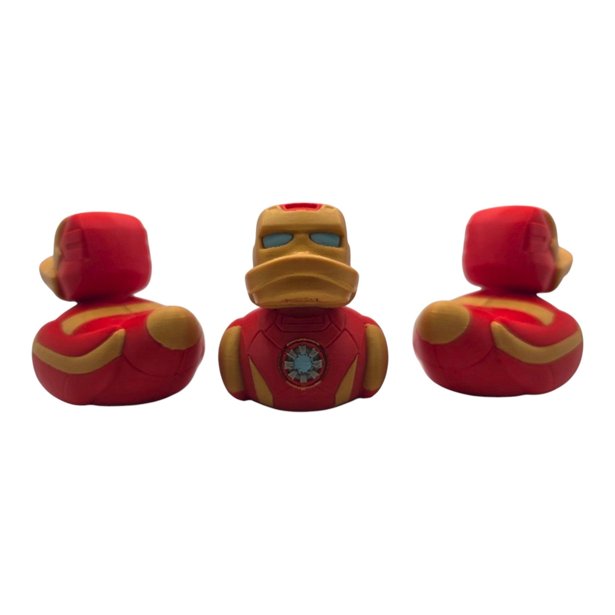 Iron Man Inspired Duck 3D Printed Collectible Figure Marvel Fan Unique Desk Toy Office Display Shelf Statue Avenger - JM Designs