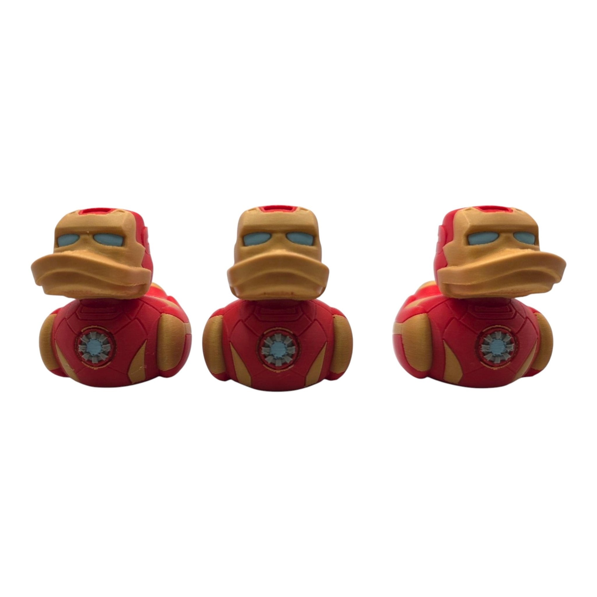 Iron Man Inspired Duck 3D Printed Collectible Figure Marvel Fan Unique Desk Toy Office Display Shelf Statue Avenger - JM Designs