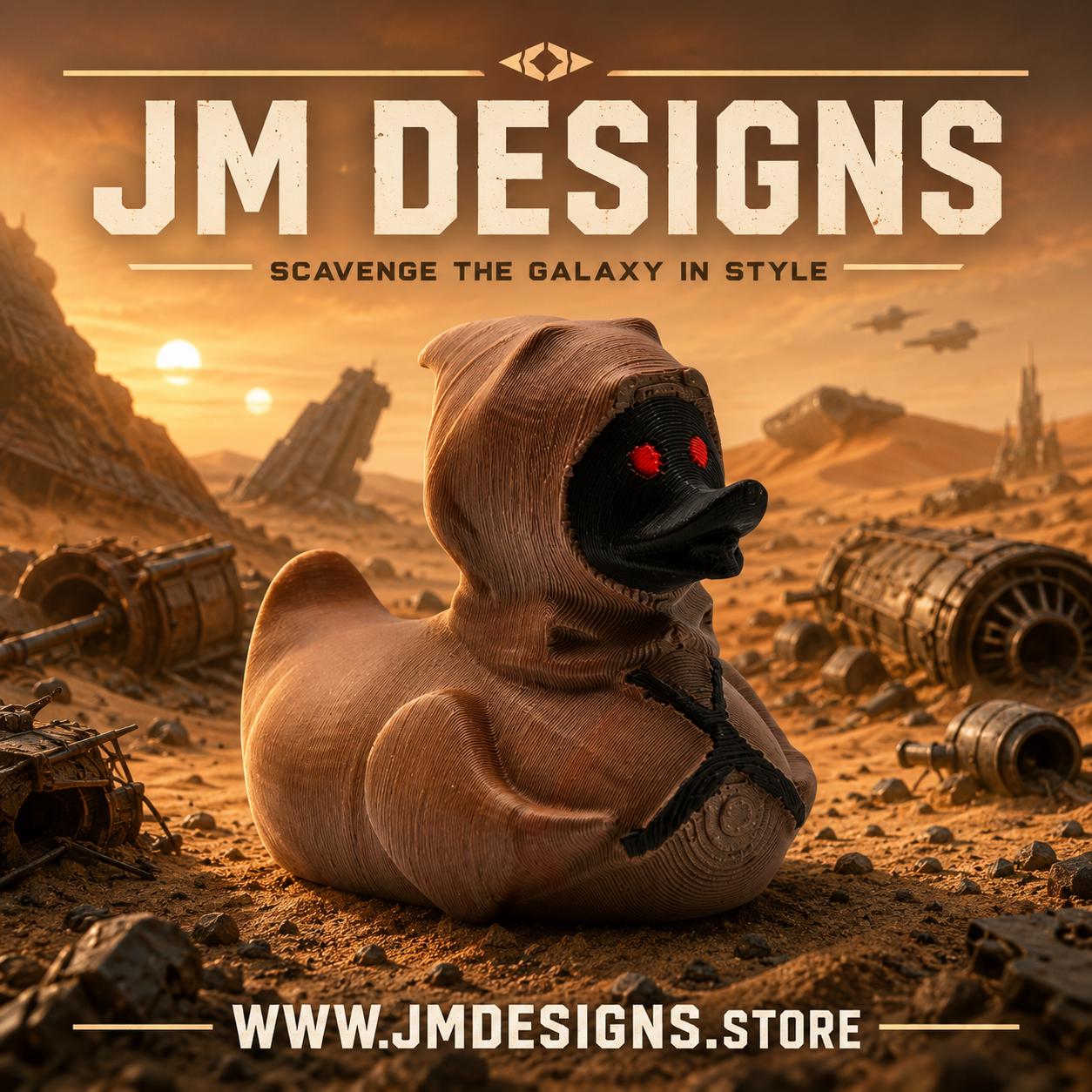 Jawa Rubber Duck Toy - 3D Printed Bath Accessory for Star Wars Fans - JM Designs