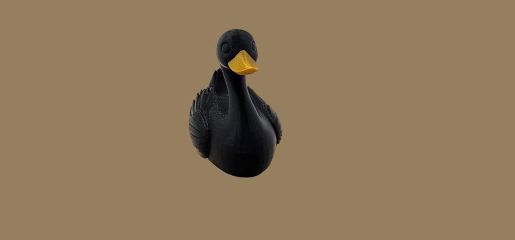 Jeep Ducking Figurine, Black Swan Duck Collectible Dashboard Ornament - JM Designs