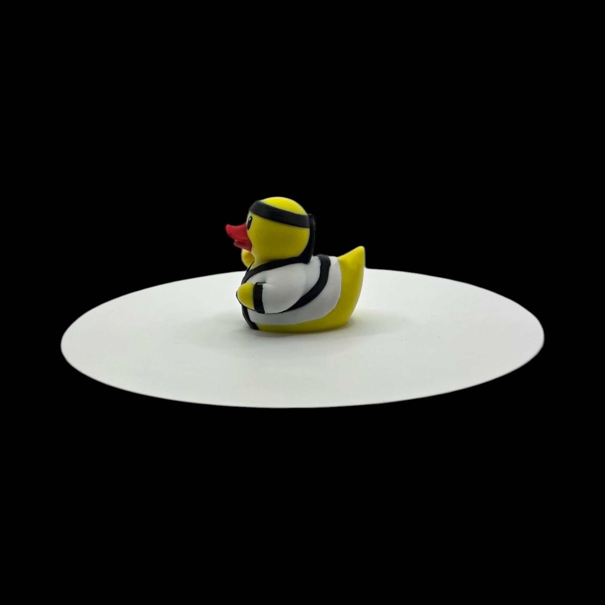 Karate Duck Figurine, 3D Printed Martial Arts Decor in Red or Black Uniform - JM Designs