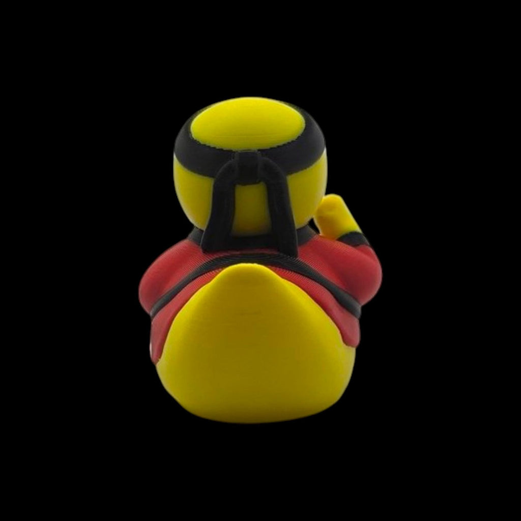 Karate Duck Figurine, 3D Printed Martial Arts Decor in Red or Black Uniform - JM Designs