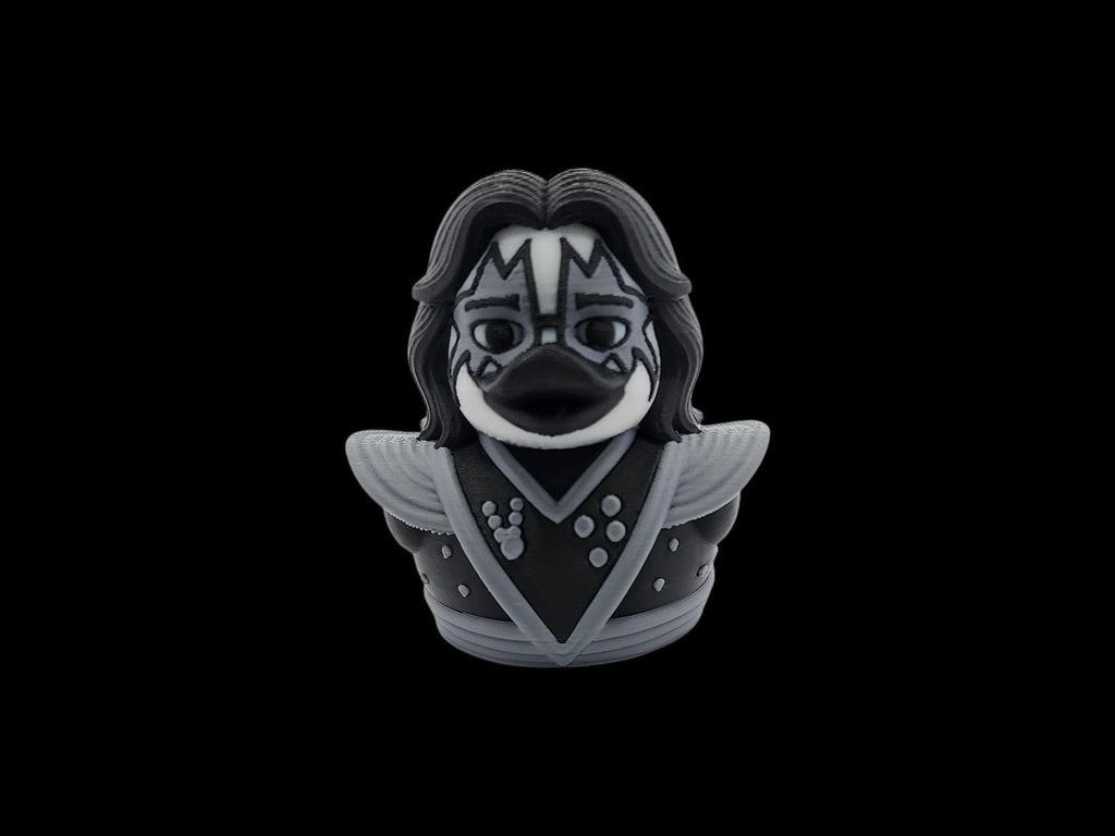 Kiss Duck Figurine, 3D Printed Collectible with Iconic Rock Star Design - JM Designs