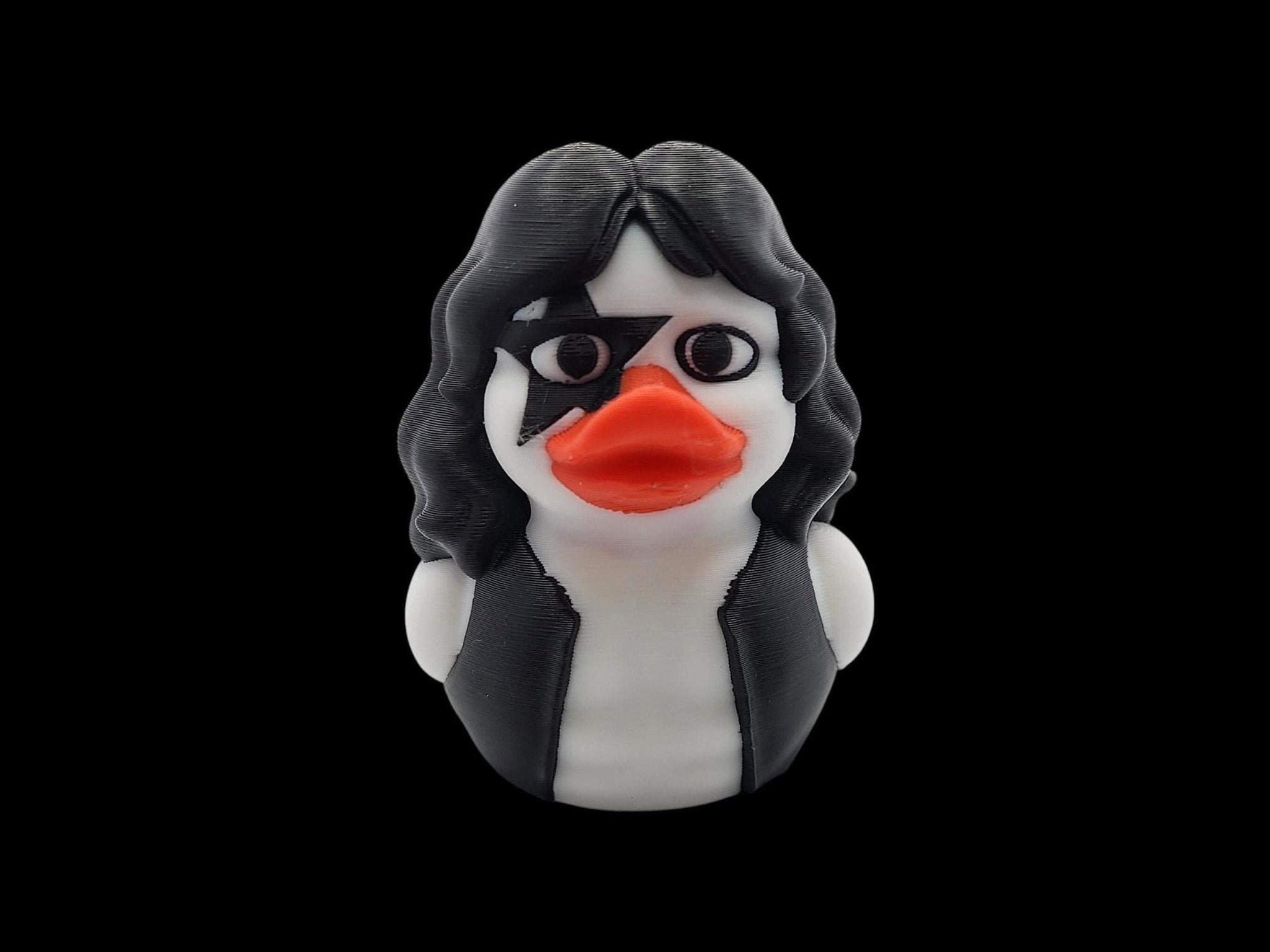 Kiss Duck Figurine, 3D Printed Collectible with Iconic Rock Star Design - JM Designs