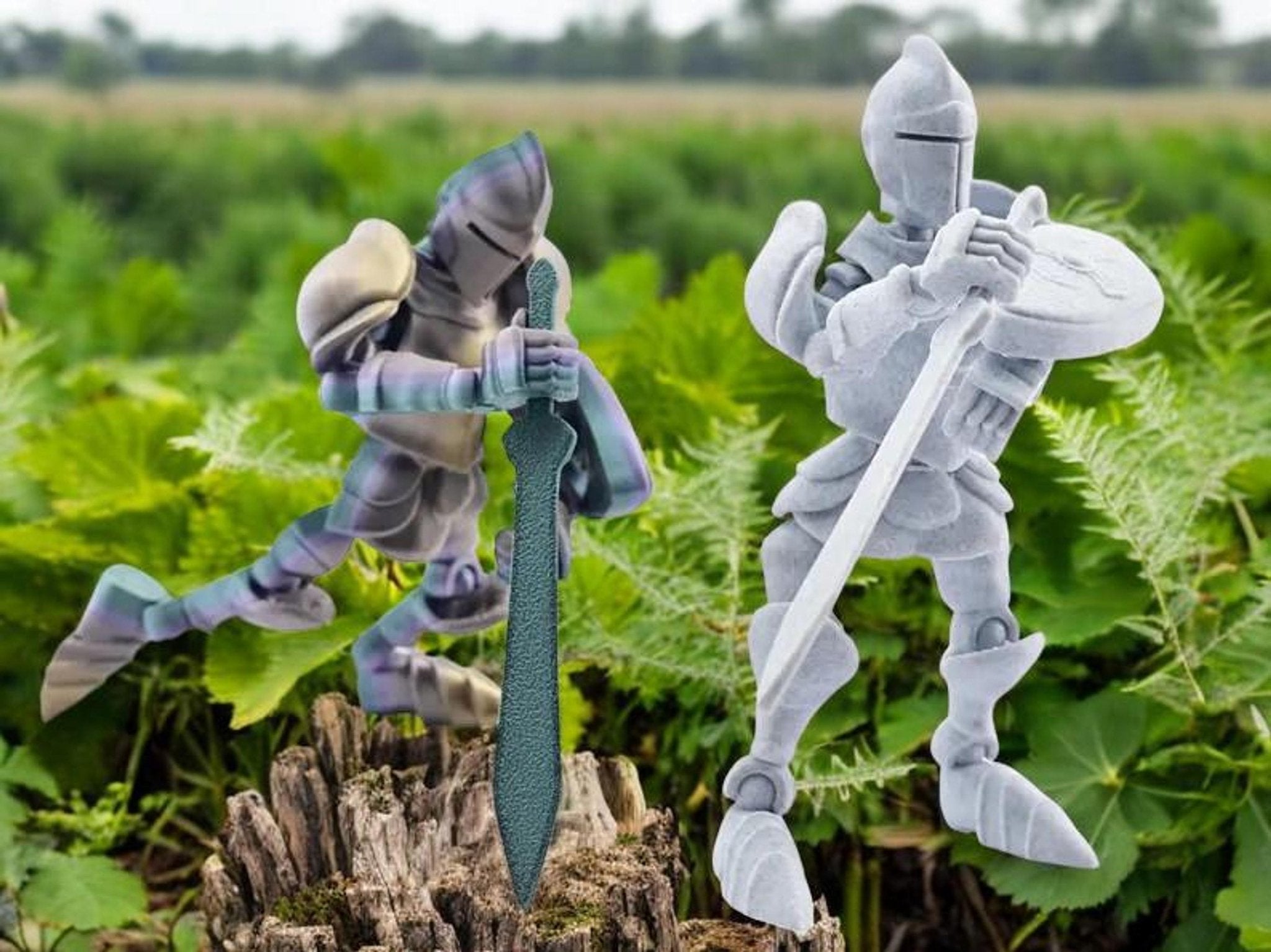 Knight Action Figure: Custom 3D Printed Medieval Toy with Articulated Joints - JM Designs