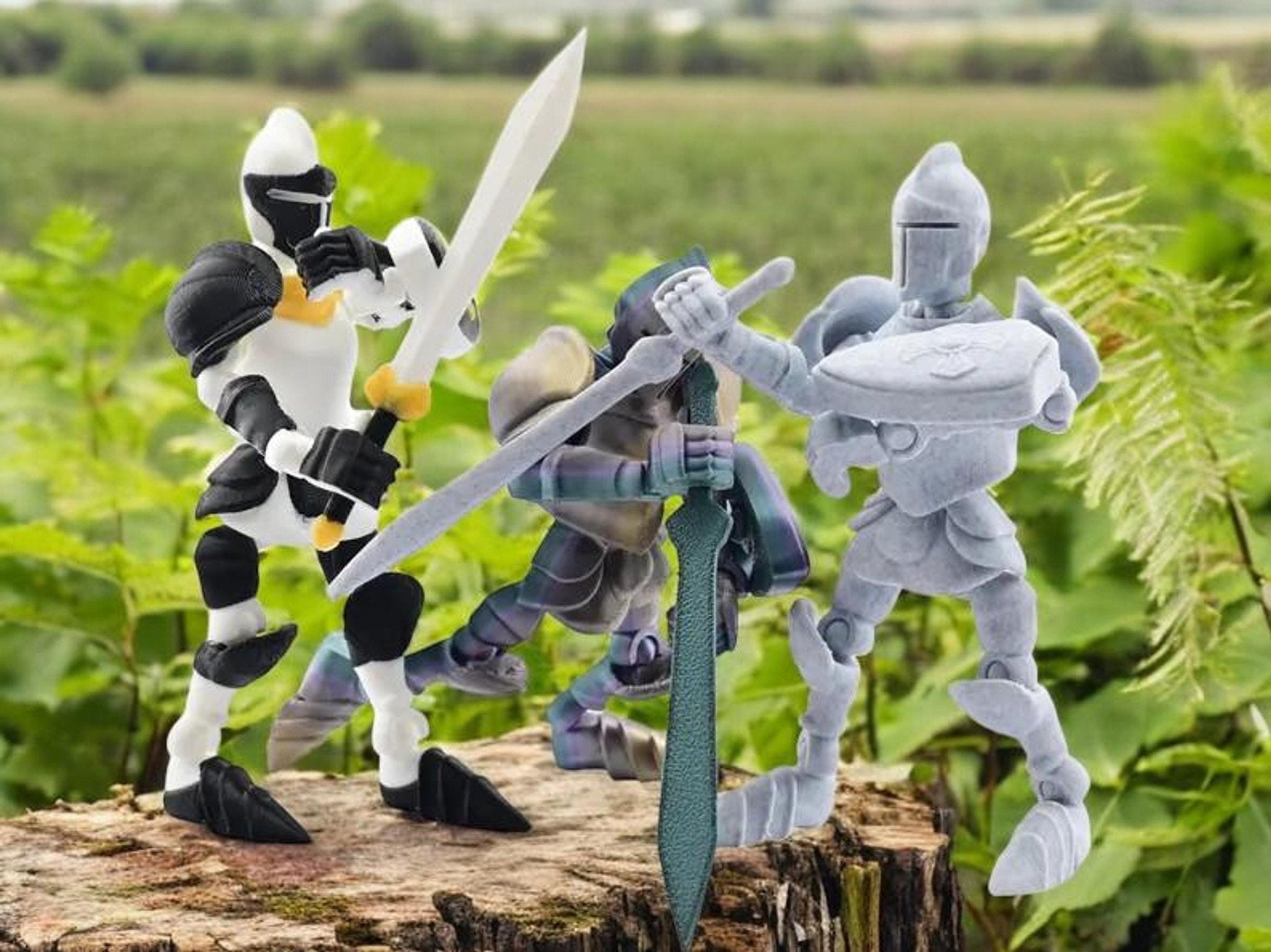 Knight Action Figure: Custom 3D Printed Medieval Toy with Articulated Joints - JM Designs
