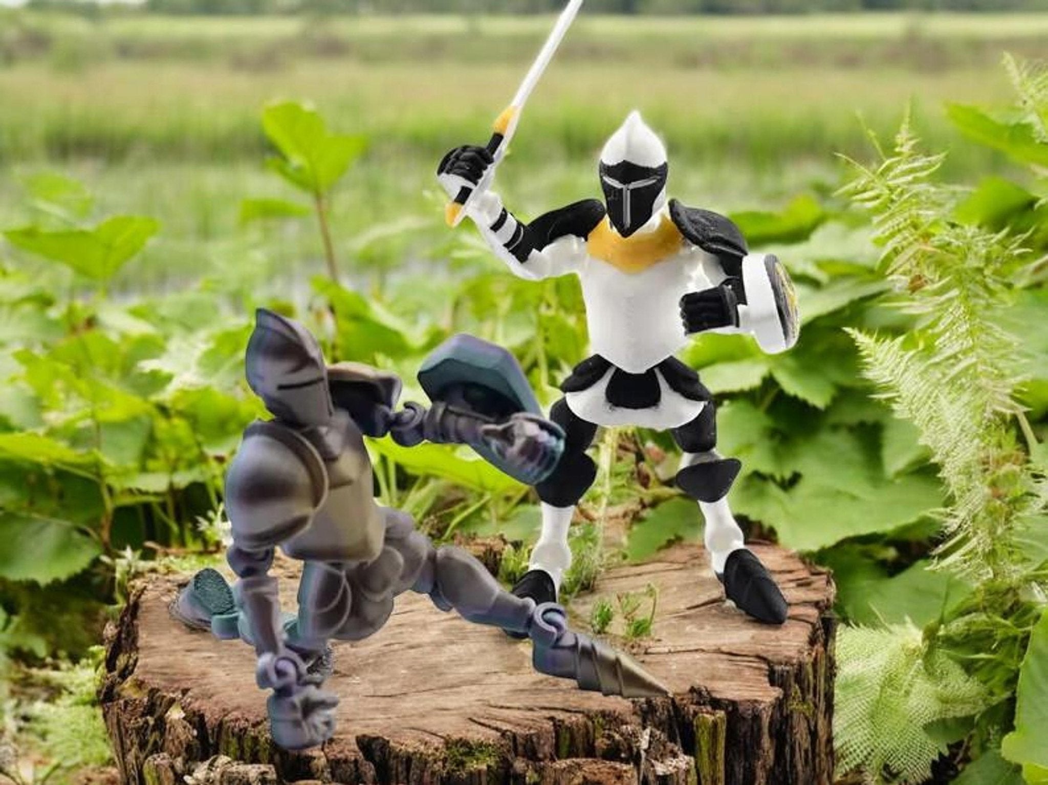 Knight Action Figure: Custom 3D Printed Medieval Toy with Articulated Joints - JM Designs