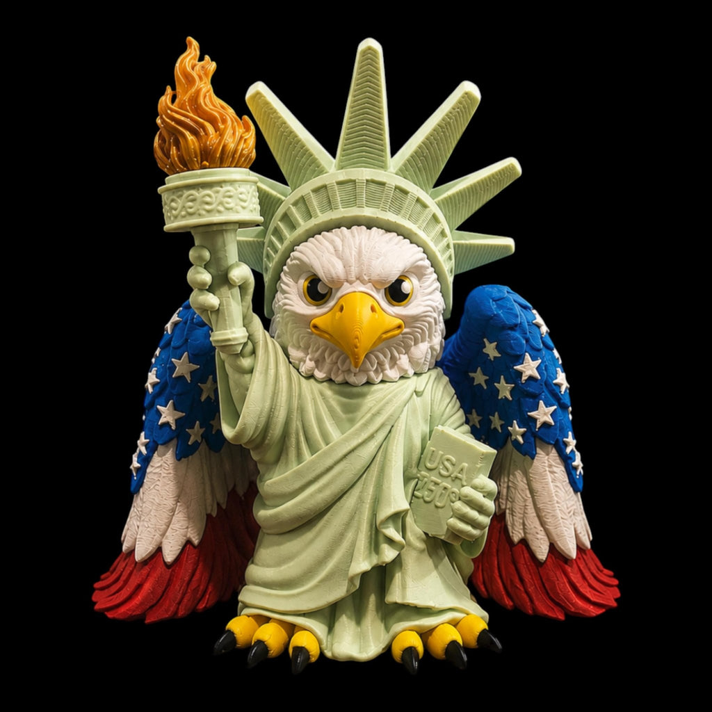 Liberty Eagle 250th Anniversary Limited Edition 3d Printed Desk Pal Standing Tall Patriotic Americana Flag Wing American Independence Day - JM Designs