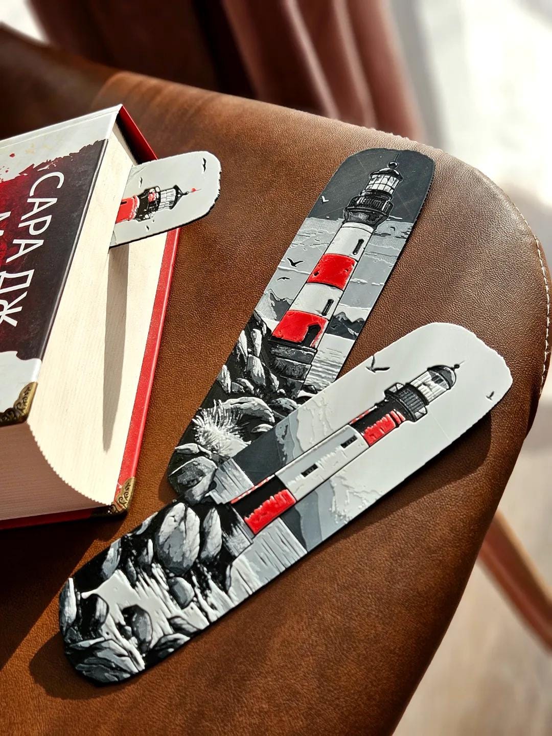 Lighthouse Bookmarks: Coastal Nautical Set, 3D Printed - JM Designs