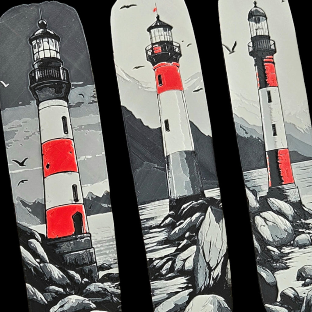 Lighthouse Bookmarks Coastal Nautical Set Of 3, 3D Printed - JM Designs