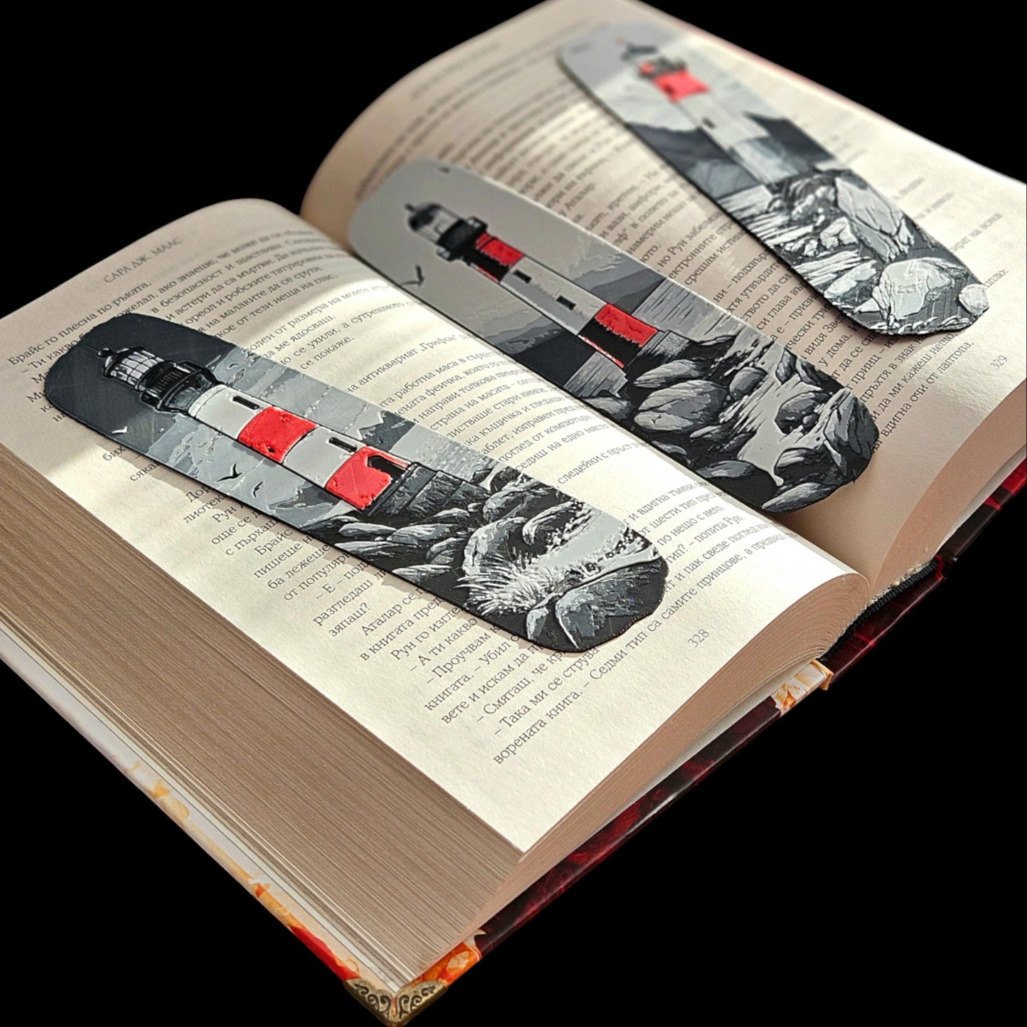 Lighthouse Bookmarks Coastal Nautical Set Of 3, 3D Printed - JM Designs