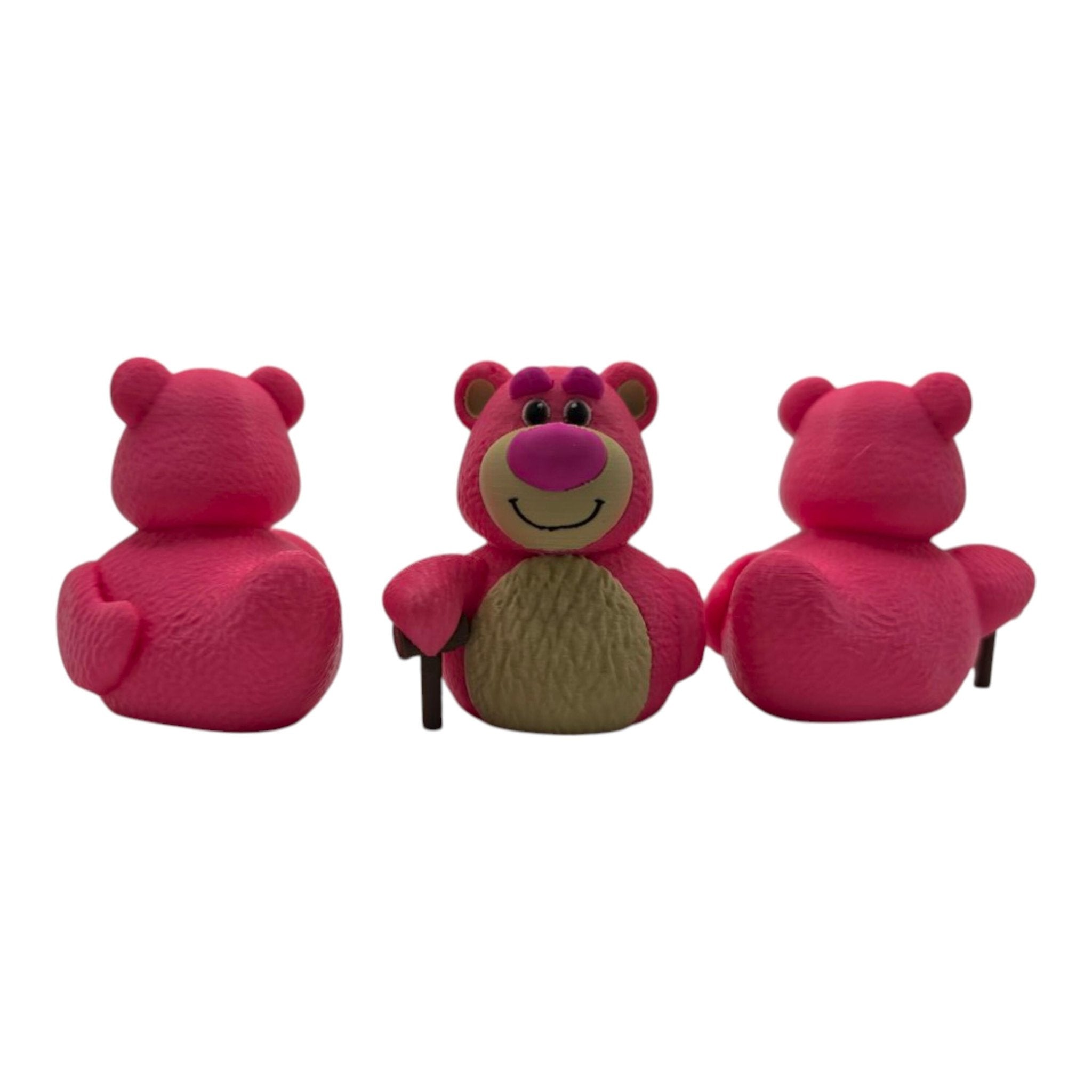 Lotso Inspired Duck Toy Story Collectible Duck Figurine Desk Ornament Piece Miniature Table Accent Disney Fan Movie Inspired - JM Designs