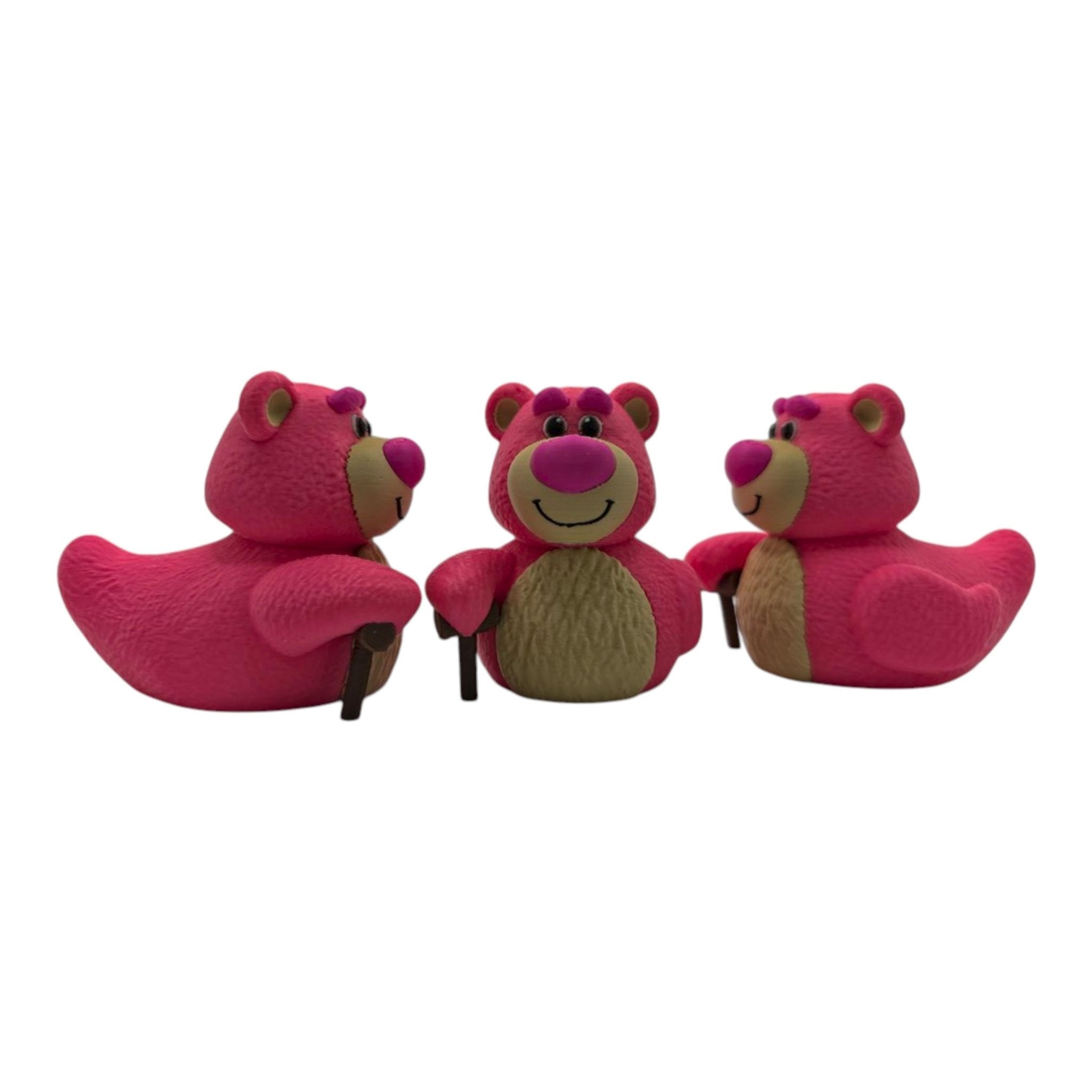 Lotso Inspired Duck Toy Story Collectible Duck Figurine Desk Ornament Piece Miniature Table Accent Disney Fan Movie Inspired - JM Designs
