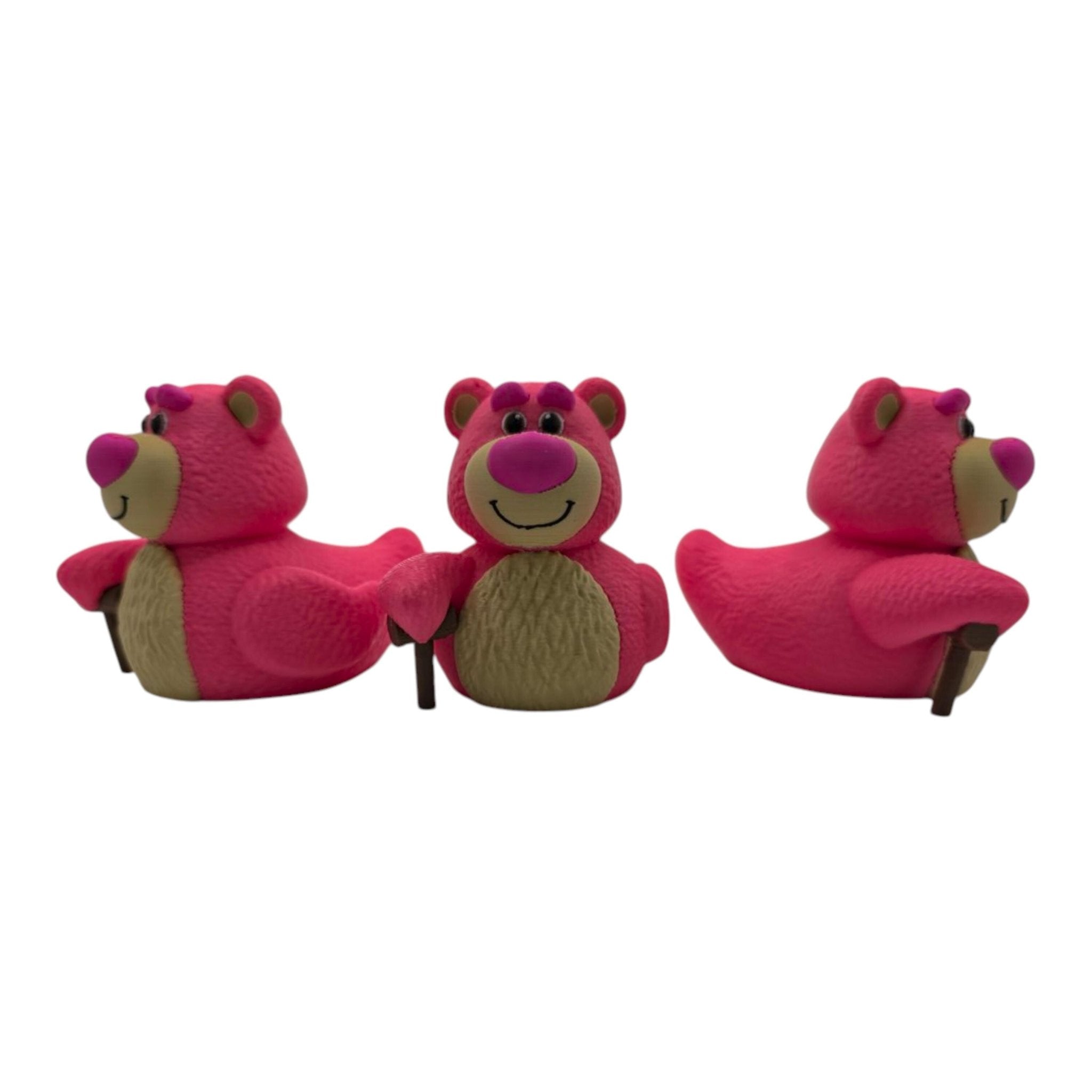 Lotso Inspired Duck Toy Story Collectible Duck Figurine Desk Ornament Piece Miniature Table Accent Disney Fan Movie Inspired - JM Designs