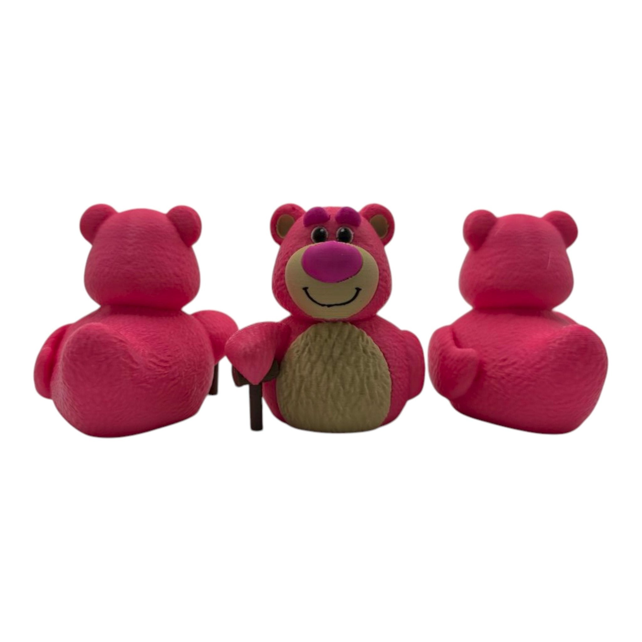 Lotso Inspired Duck Toy Story Collectible Duck Figurine Desk Ornament Piece Miniature Table Accent Disney Fan Movie Inspired - JM Designs
