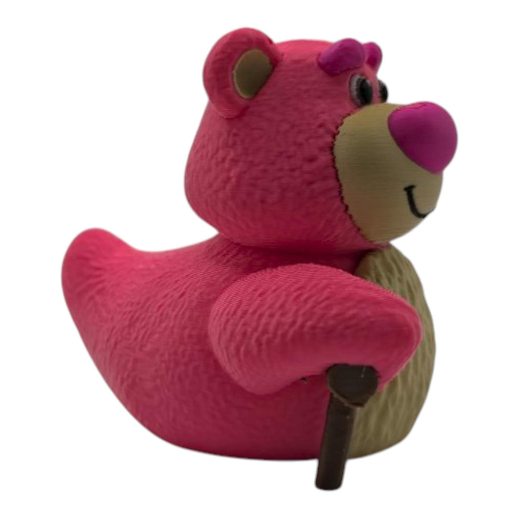 Lotso Inspired Duck Toy Story Collectible Duck Figurine Desk Ornament Piece Miniature Table Accent Disney Fan Movie Inspired - JM Designs