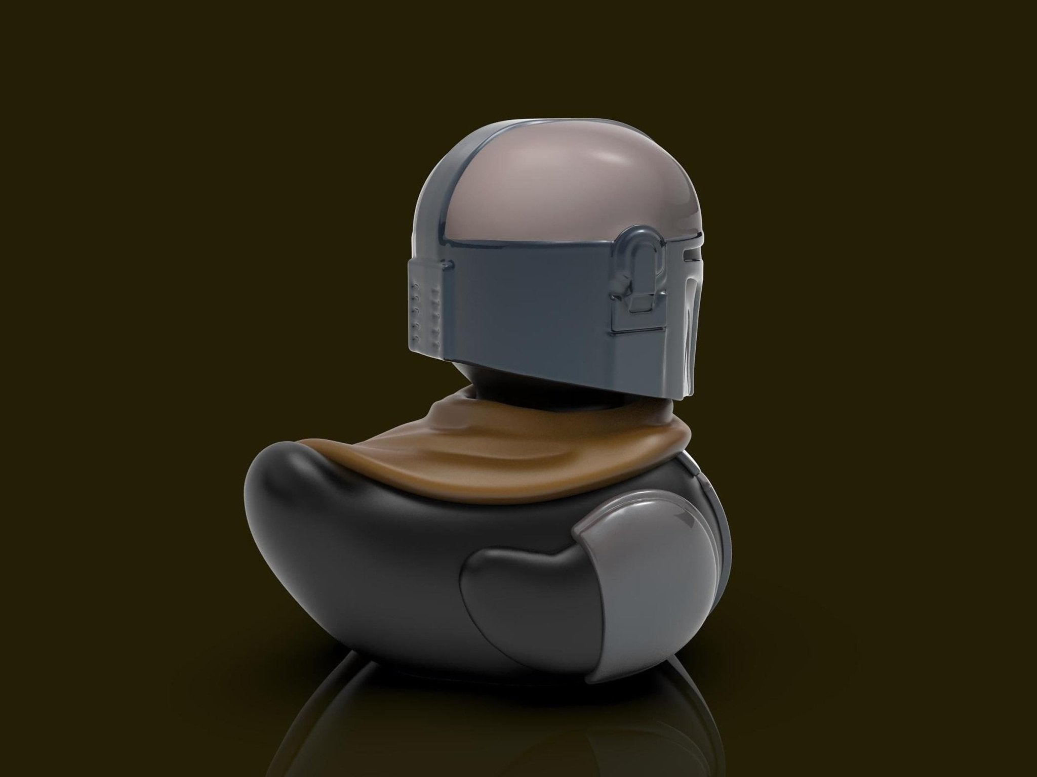 Mandalorian Duck 3D Printed Bath Toy, Star Wars Character for Desk or Jeep - JM Designs