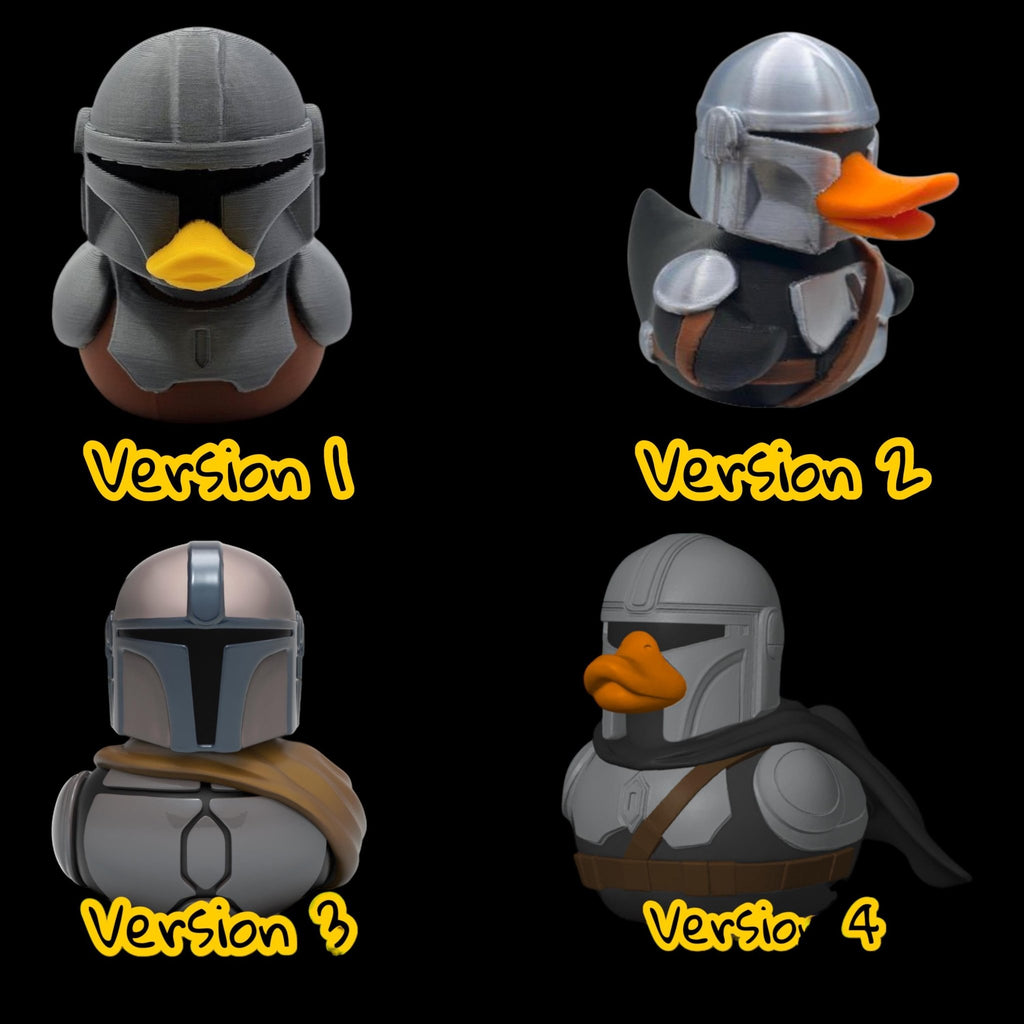 Mandalorian Inspired Duck Toy, 3D-Printed Star Wars Ducky for Bath Time Fun - JM Designs