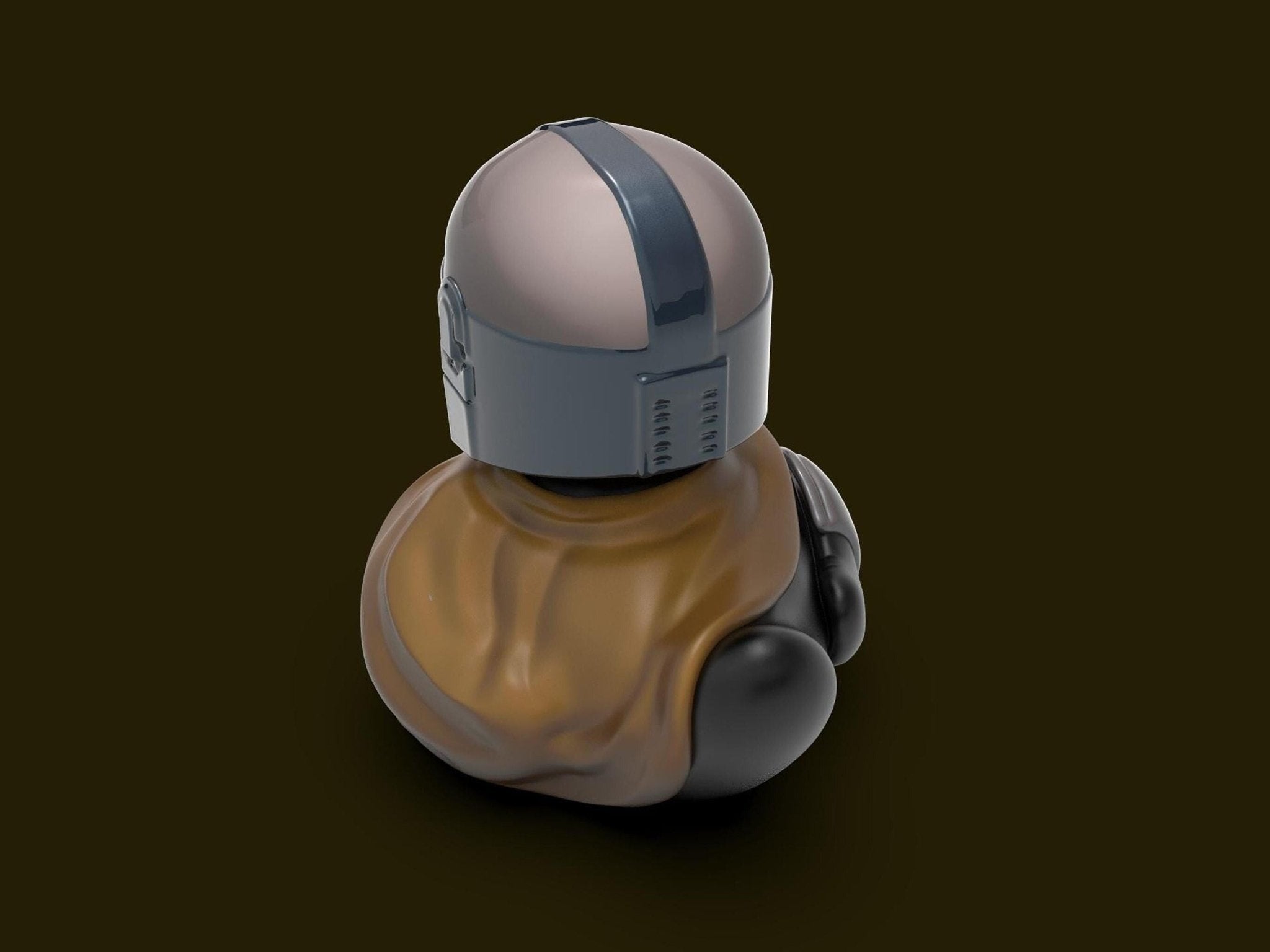 Mandalorian Inspired Duck Toy, 3D-Printed Star Wars Ducky for Bath Time Fun - JM Designs