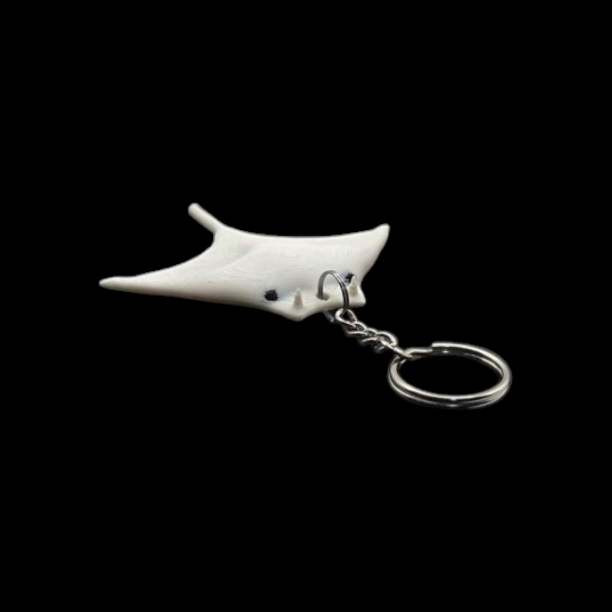 Manta Ray White Towel Animal Keychain Cruise Souvenir Ocean Theme Beach Accessory Sea Decoration - JM Designs