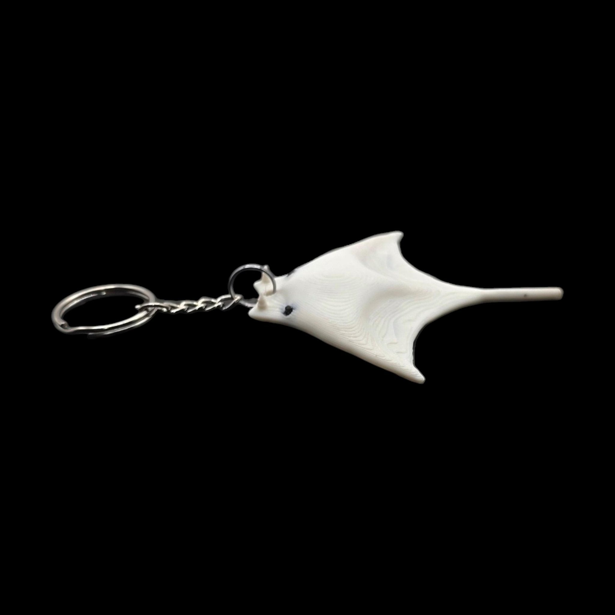 Manta Ray White Towel Keychain - JM Designs