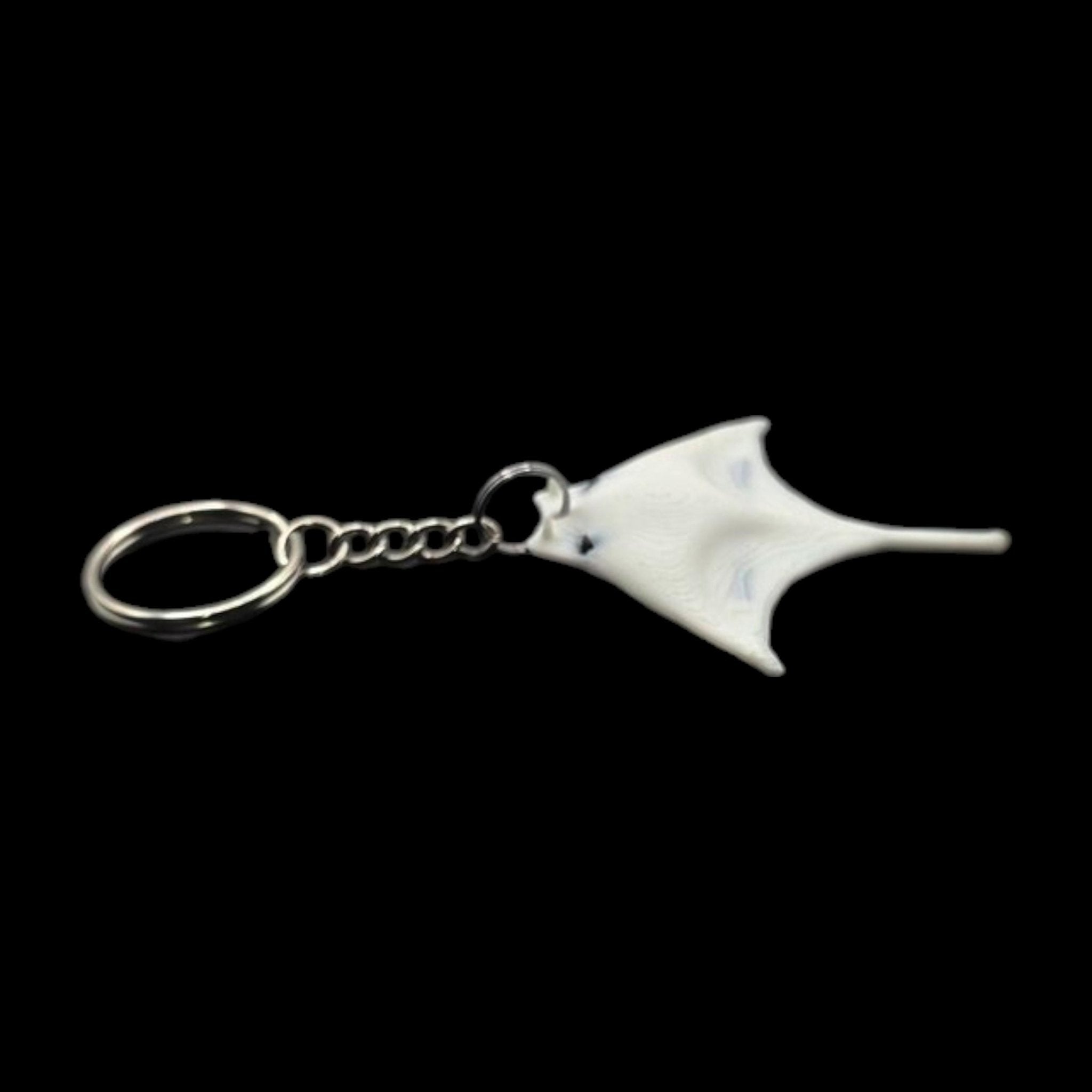 Manta Ray White Towel Keychain - JM Designs