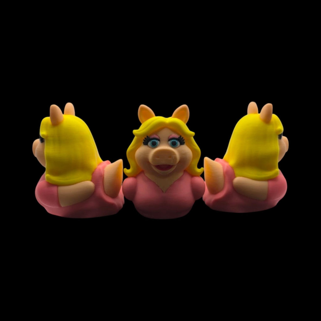 Miss Piggy Inspired 3D Printed Duck Figurine, Quirky Character Statue - JM Designs