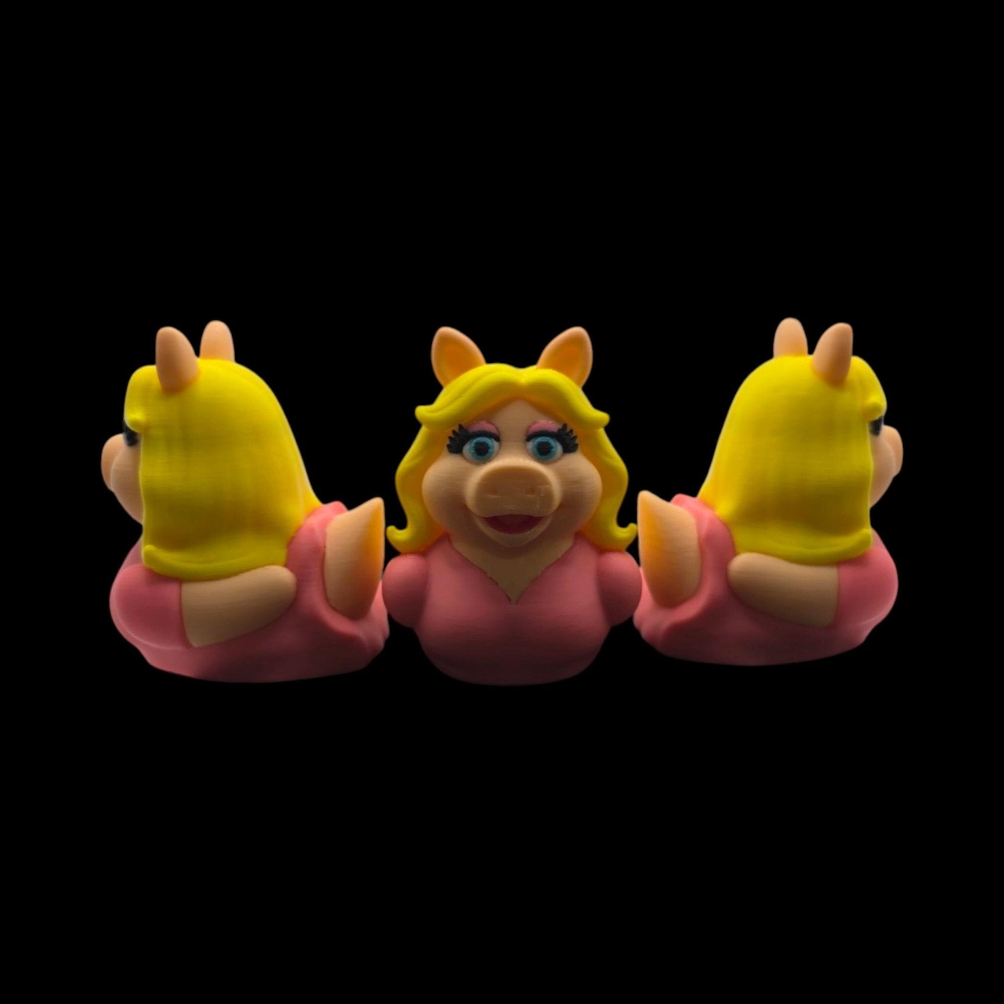 Miss Piggy Inspired 3D Printed Duck Figurine, Quirky Character Statue - JM Designs