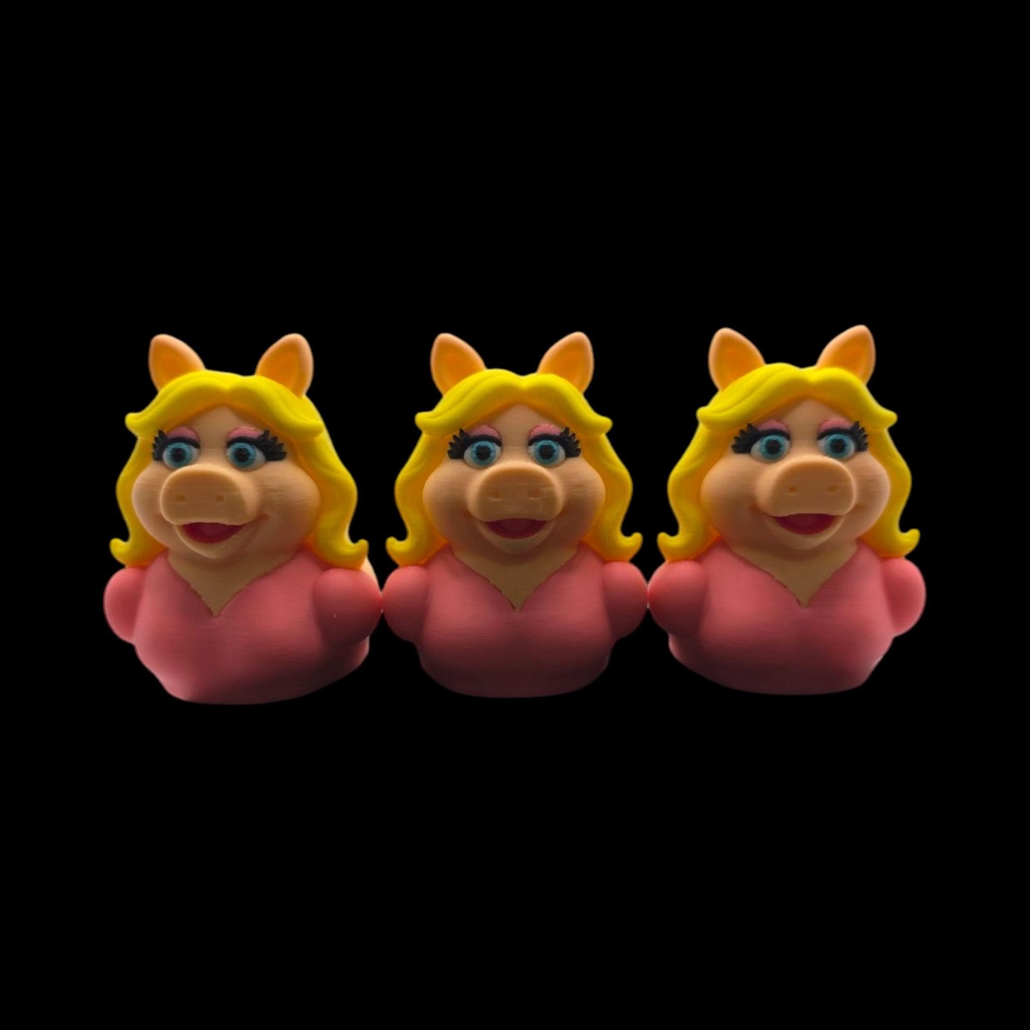 Miss Piggy Inspired 3D Printed Duck Figurine, Quirky Character Statue - JM Designs