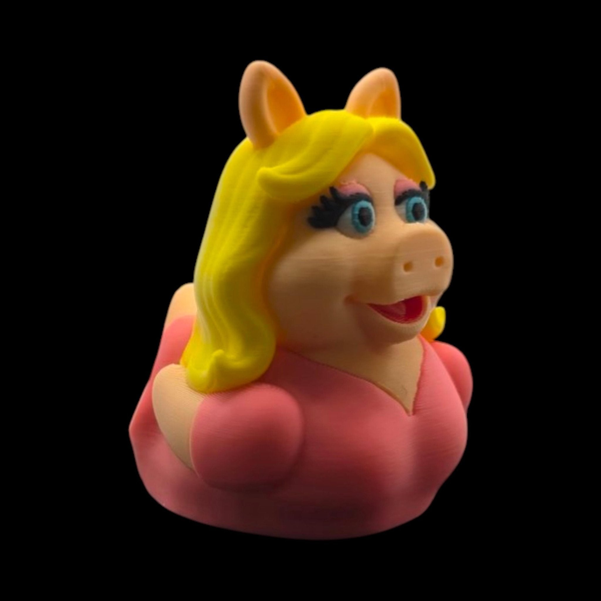 Miss Piggy Inspired 3D Printed Duck Figurine, Quirky Character Statue - JM Designs
