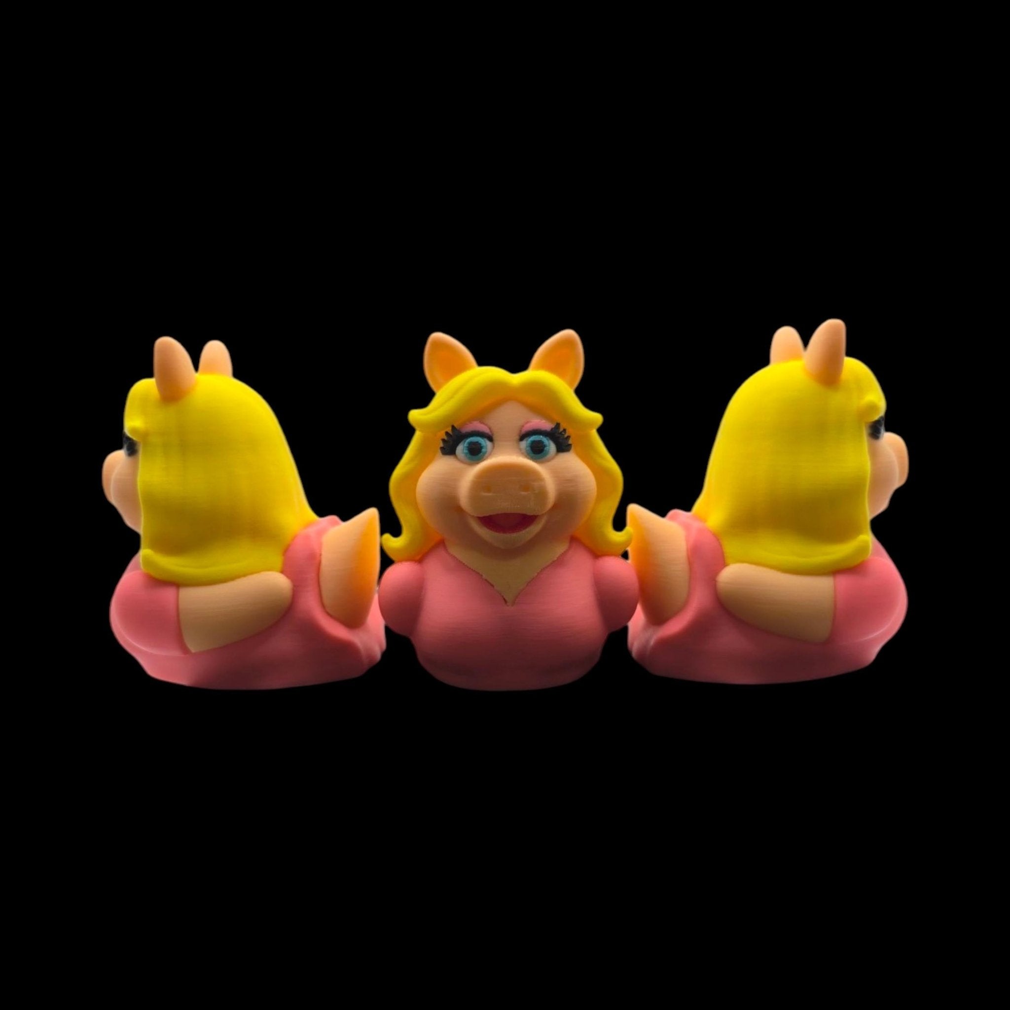Miss Piggy Inspired 3D Printed Duck Figurine, Quirky Character Statue - JM Designs