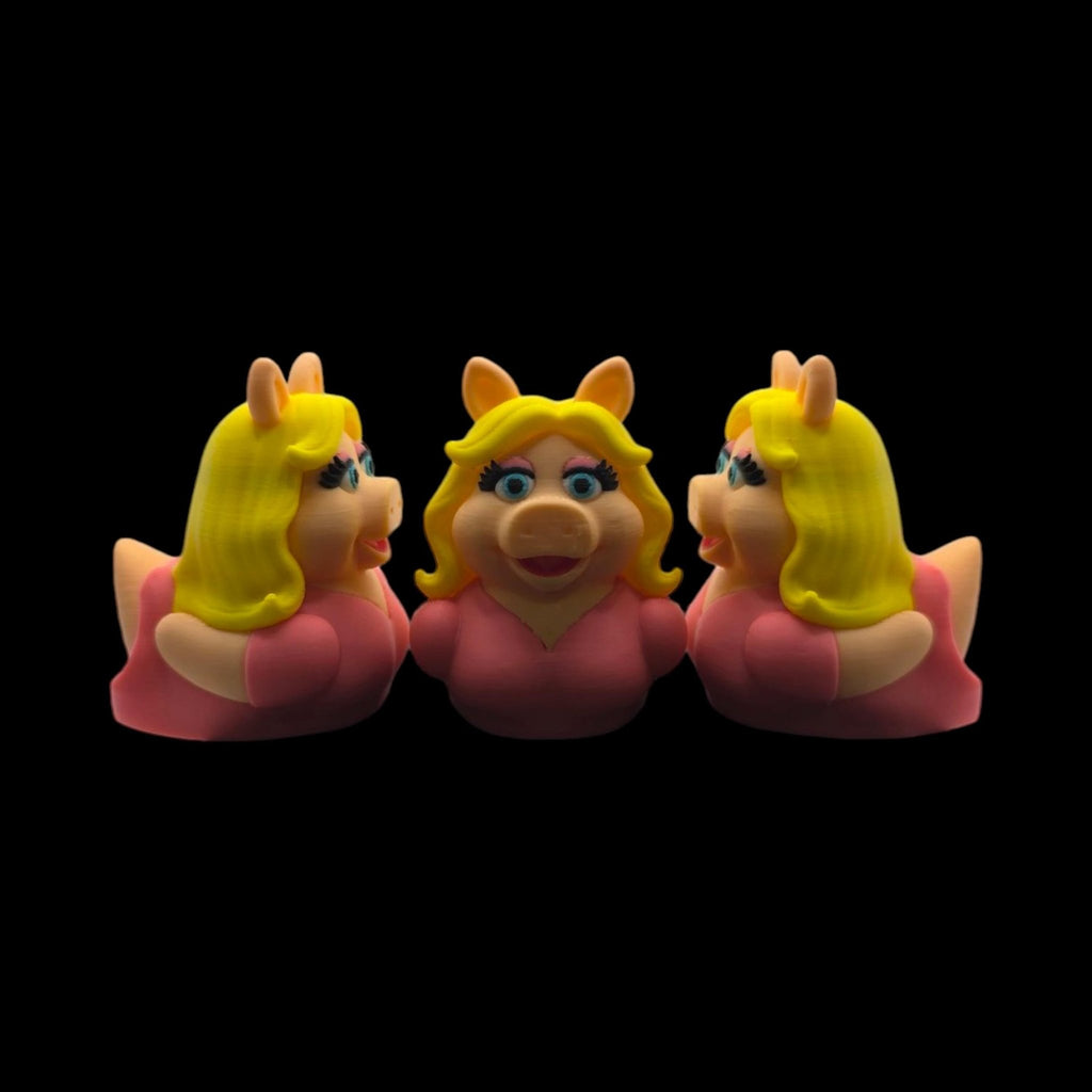 Miss Piggy Inspired 3D Printed Duck Figurine, Quirky Character Statue - JM Designs