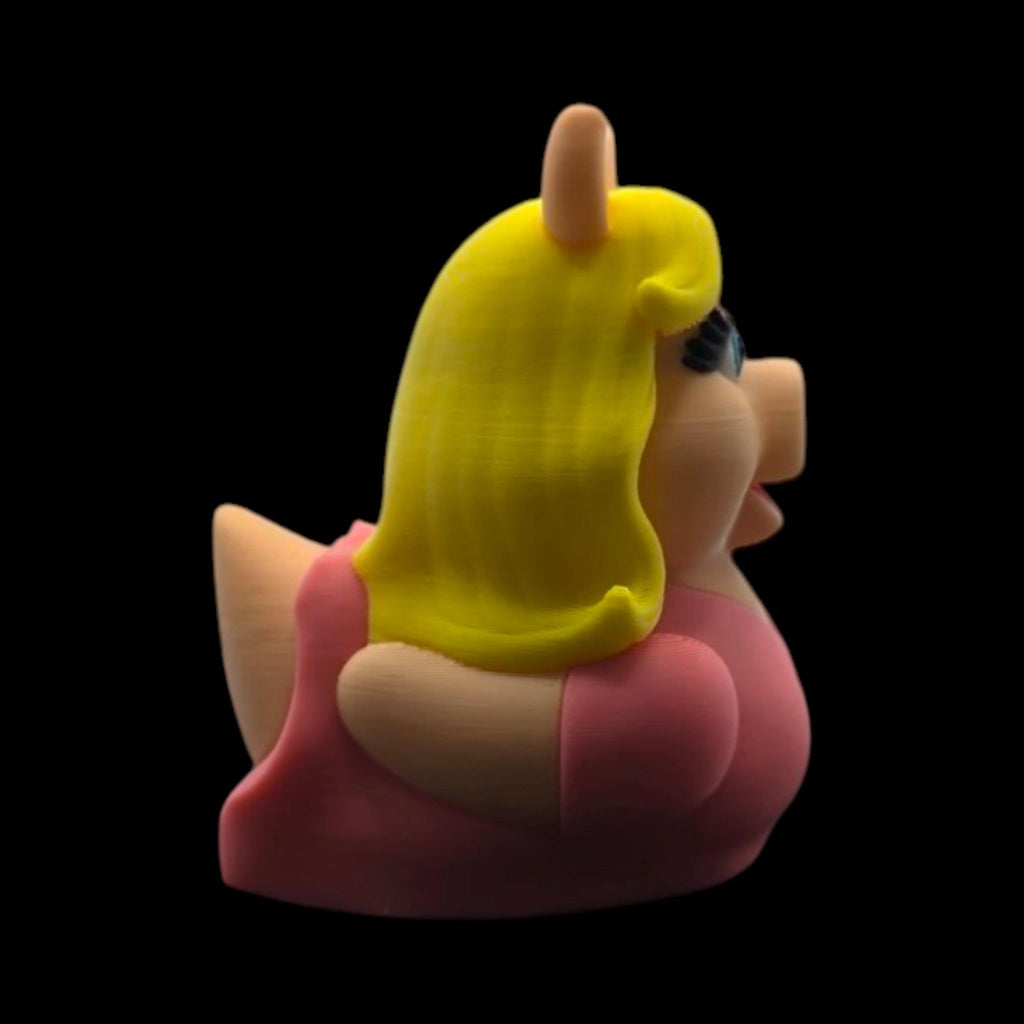 Miss Piggy Inspired 3D Printed Duck Figurine, Quirky Character Statue - JM Designs