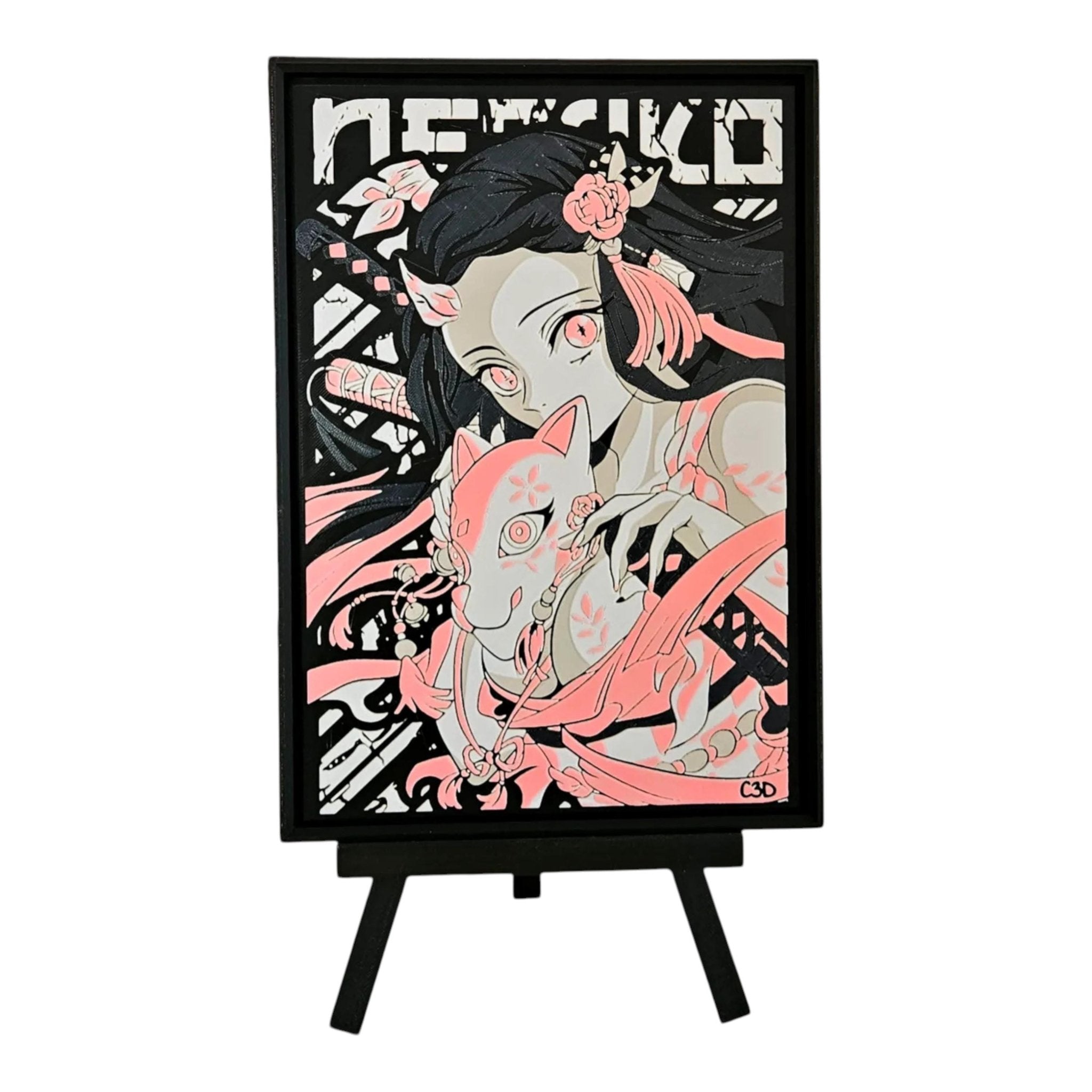 Nezuko Kamado Art Hueforge Decor Demon Slayer 3D Anime Gift Framed Painting - JM Designs