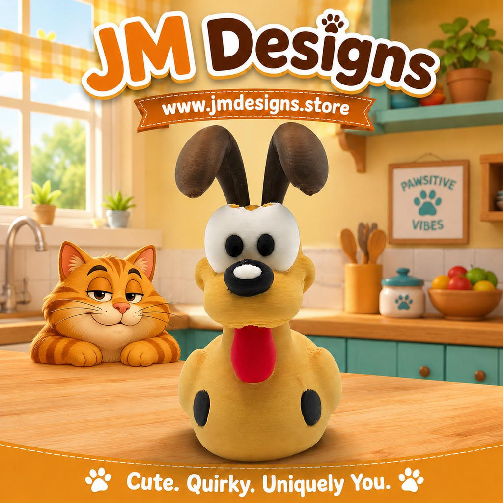Odie Inspired Dog Duck Cartoon Character Display Piece Desk Decoration Comic Collectible - JM Designs