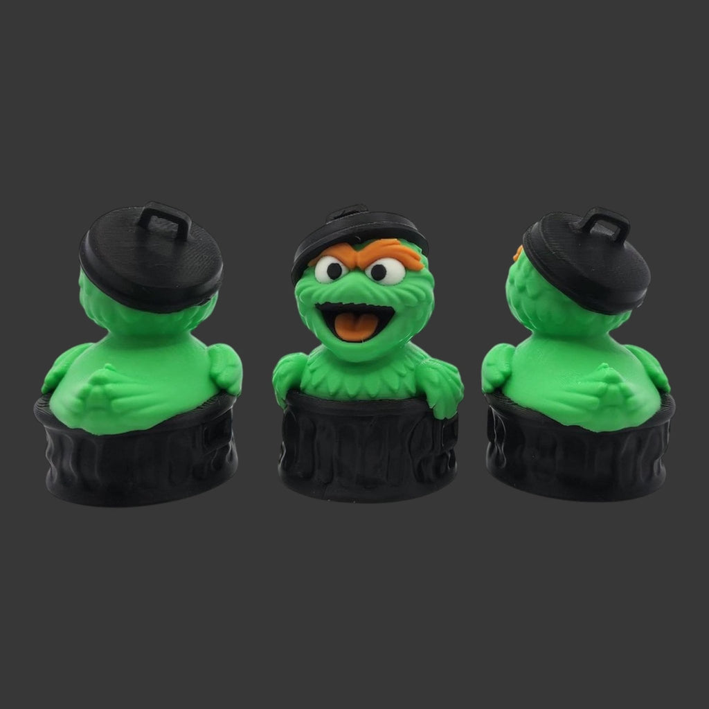 Oscar Grouch Figure Miniature Collectible Duck Toy for Desk Decoration - JM Designs