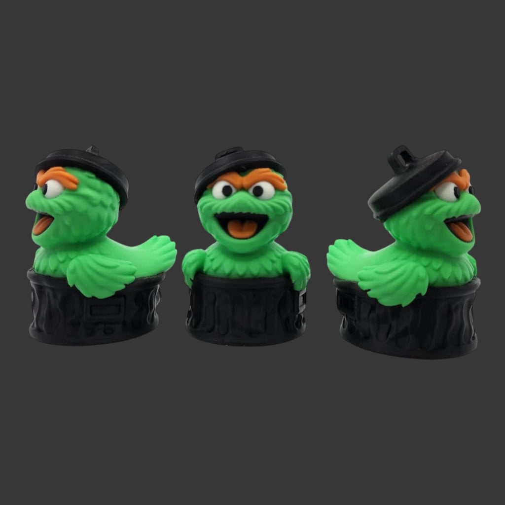 Oscar Grouch Figure Miniature Collectible Duck Toy for Desk Decoration - JM Designs