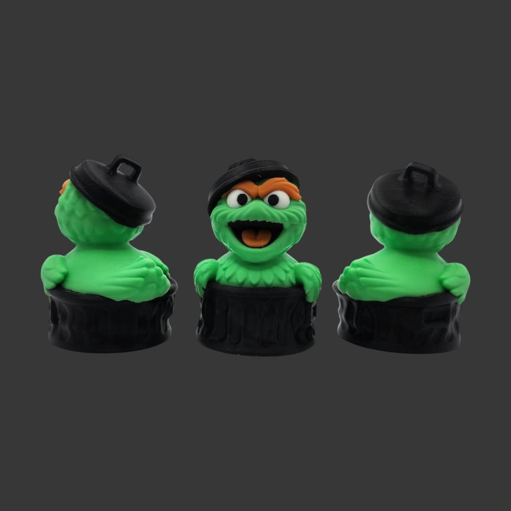 Oscar Grouch Figure Miniature Collectible Duck Toy for Desk Decoration - JM Designs
