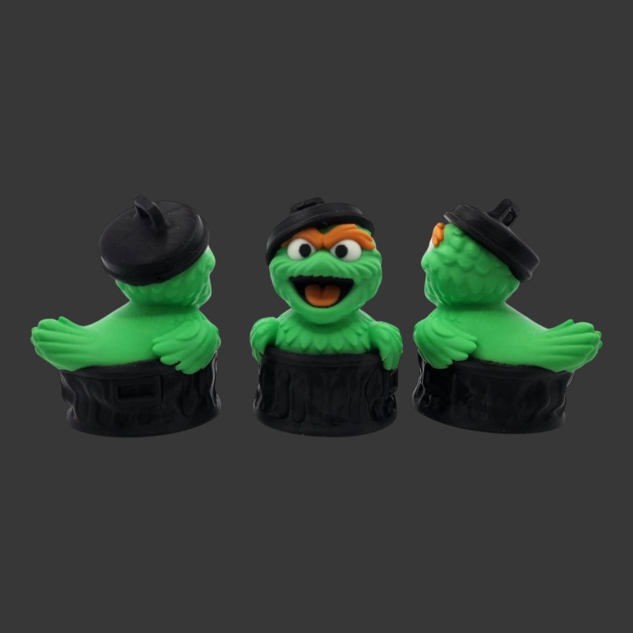 Oscar Grouch Figure Miniature Collectible Duck Toy for Desk Decoration - JM Designs