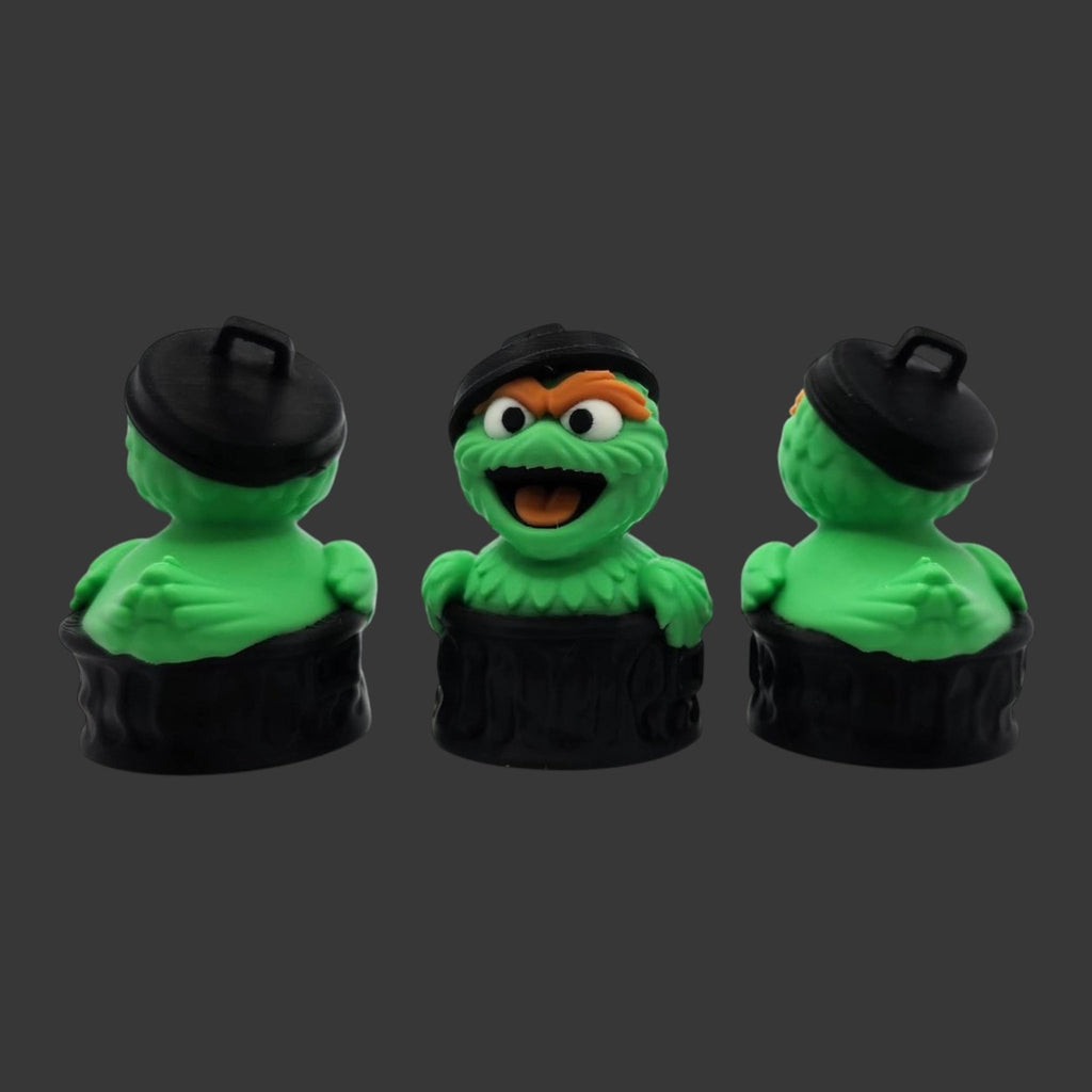 Oscar Grouch Figure Miniature Collectible Duck Toy for Desk Decoration - JM Designs