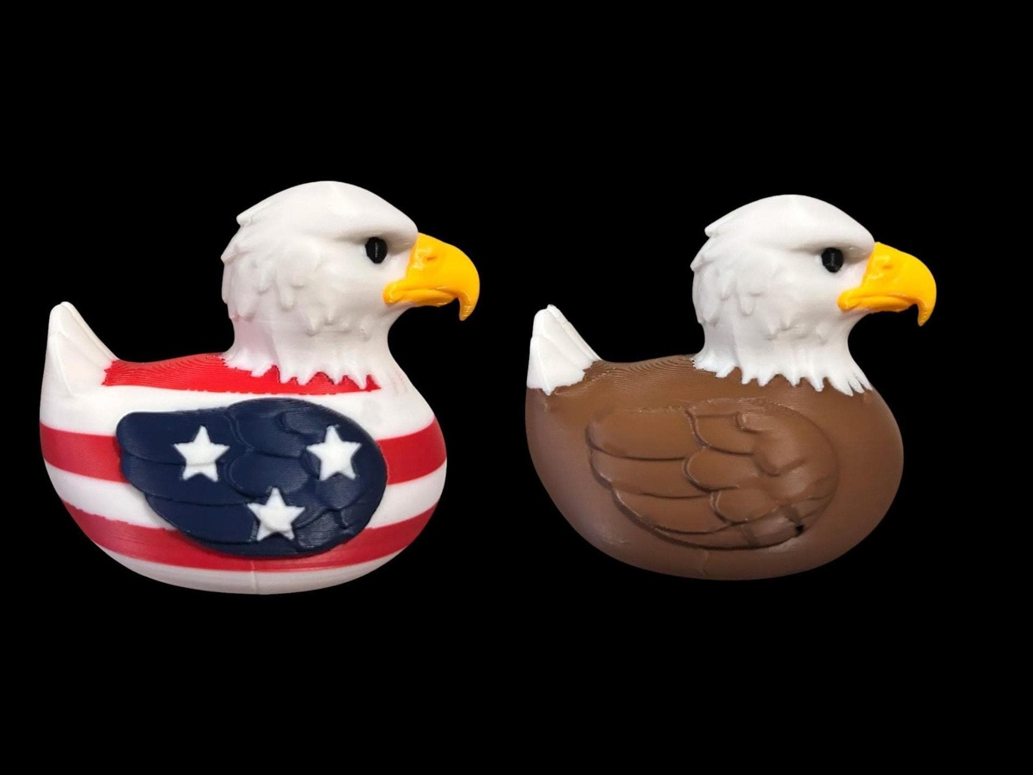 Patriotic Duck Decor, American Eagle 3D Printed Car Accessory for Dashboard Display - JM Designs
