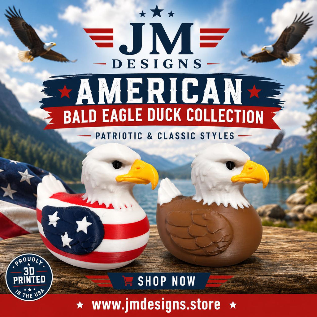 Patriotic Eagle Duck Car Decoration For Jeep Ducking custom 3D printed gifts for him 4th Of July - JM Designs