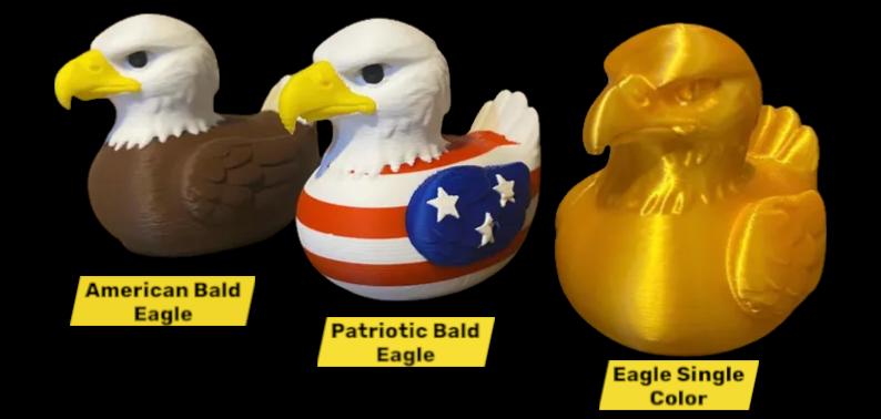 Patriotic Eagle Duck Jeep custom 3D printed gifts for him 4th Of July - JM Designs