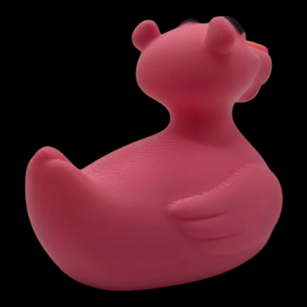 3D Printed Character Figure Pink Panther Inspired Duck Design Hard Plastic Collectible Display Ornament Dashboard