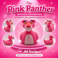 Pink Panther Inspired Duck Figure Collectible Gift Cartoon Fan Merchandise 3D Printed Hard Plastic Display