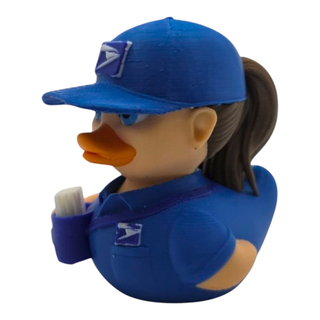 Postal Worker MailMan Carrier Figurine Duck Collectible USPS - JM Designs