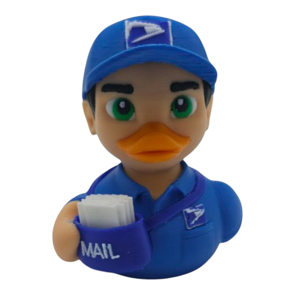 Postal Worker MailMan Carrier Figurine Duck Collectible USPS - JM Designs